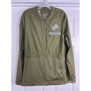 Nike Detroit Lions Salute to Service Jacket Men's M Olive Hybrid NFL Camo Read